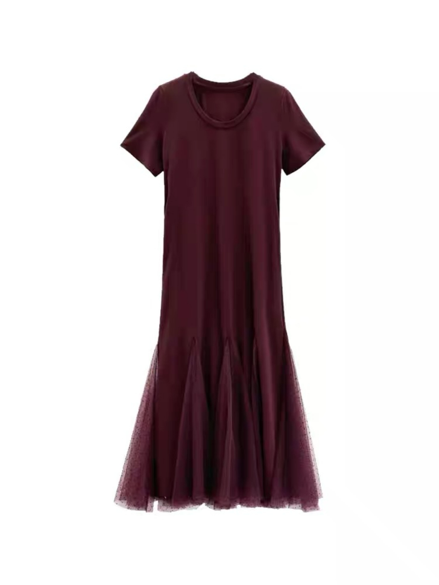 Landy Mesh Hem T-Shirt Dress