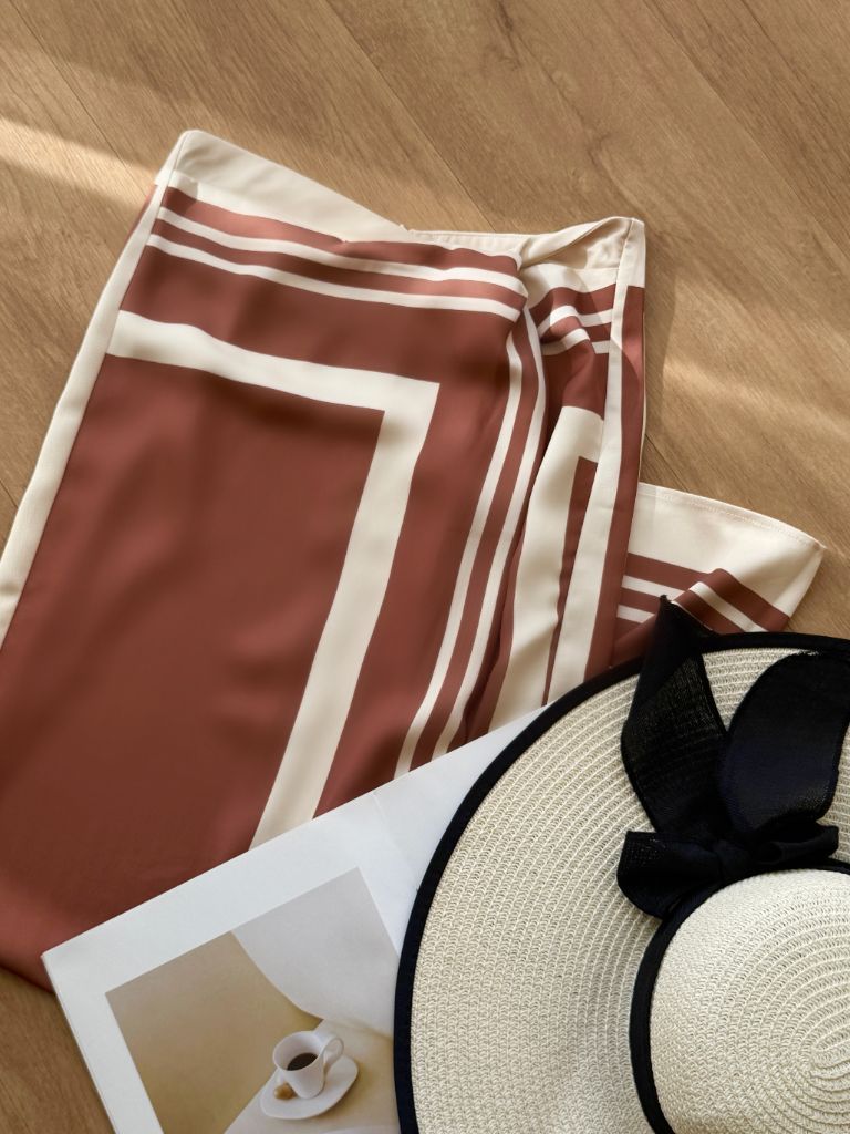 Wrenley Geometric Draped Skirt (Top to purchase seperately)