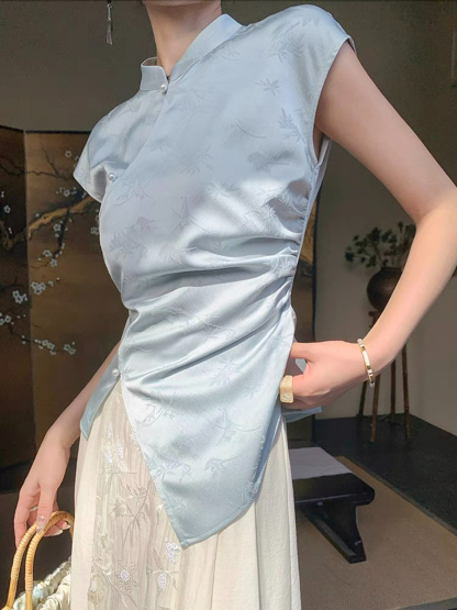 Cang Fen Asymmetric Oriental Top-The Black Bow-