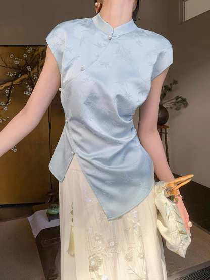 Cang Fen Asymmetric Oriental Top-The Black Bow-