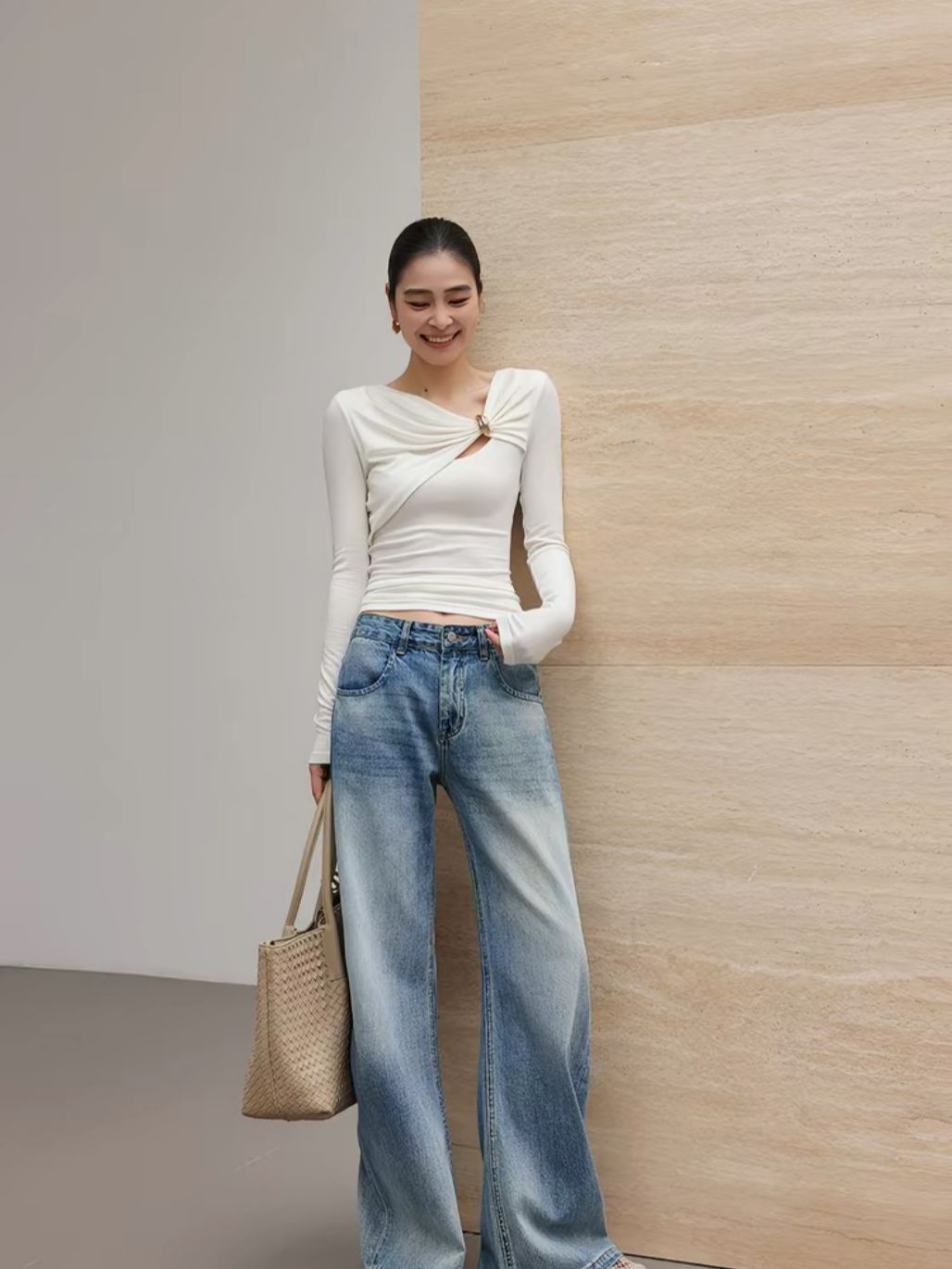 Linaly Lyocell Blend Hardware Detail Top