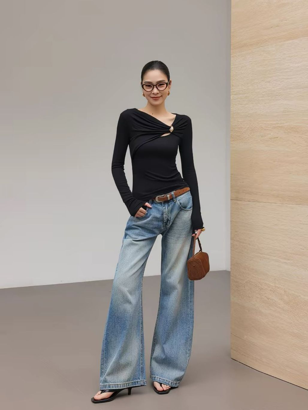 Linaly Lyocell Blend Hardware Detail Top