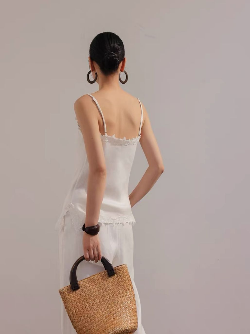 Louie Relaxed Luxry Linen Lacey Trim Top & Pants (Sold Seperately)