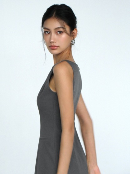 Meyl OL Mini Dress with Fake Pocket-The Black Bow-