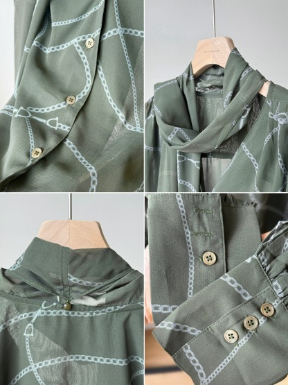 Wirenth Graphic Print Long Sleeve Top