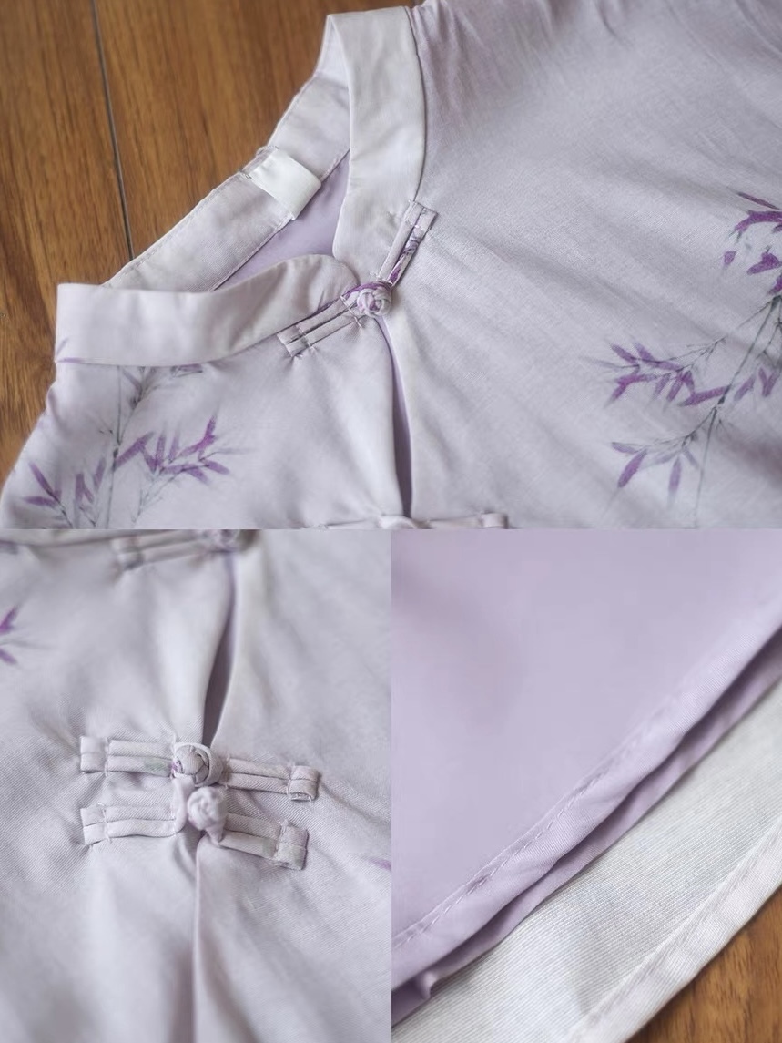 Pan Cheong Bamboo Printing Oriental Skirt Set