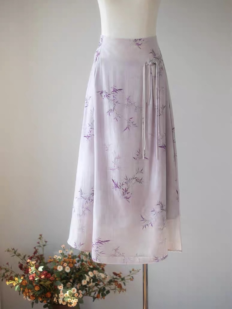 Pan Cheong Bamboo Printing Oriental Skirt Set