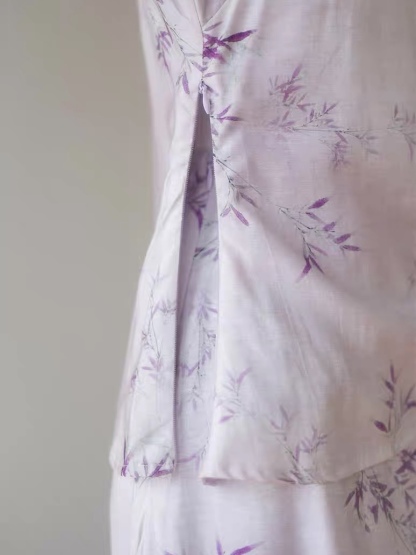 Pan Cheong Bamboo Printing Oriental Skirt Set