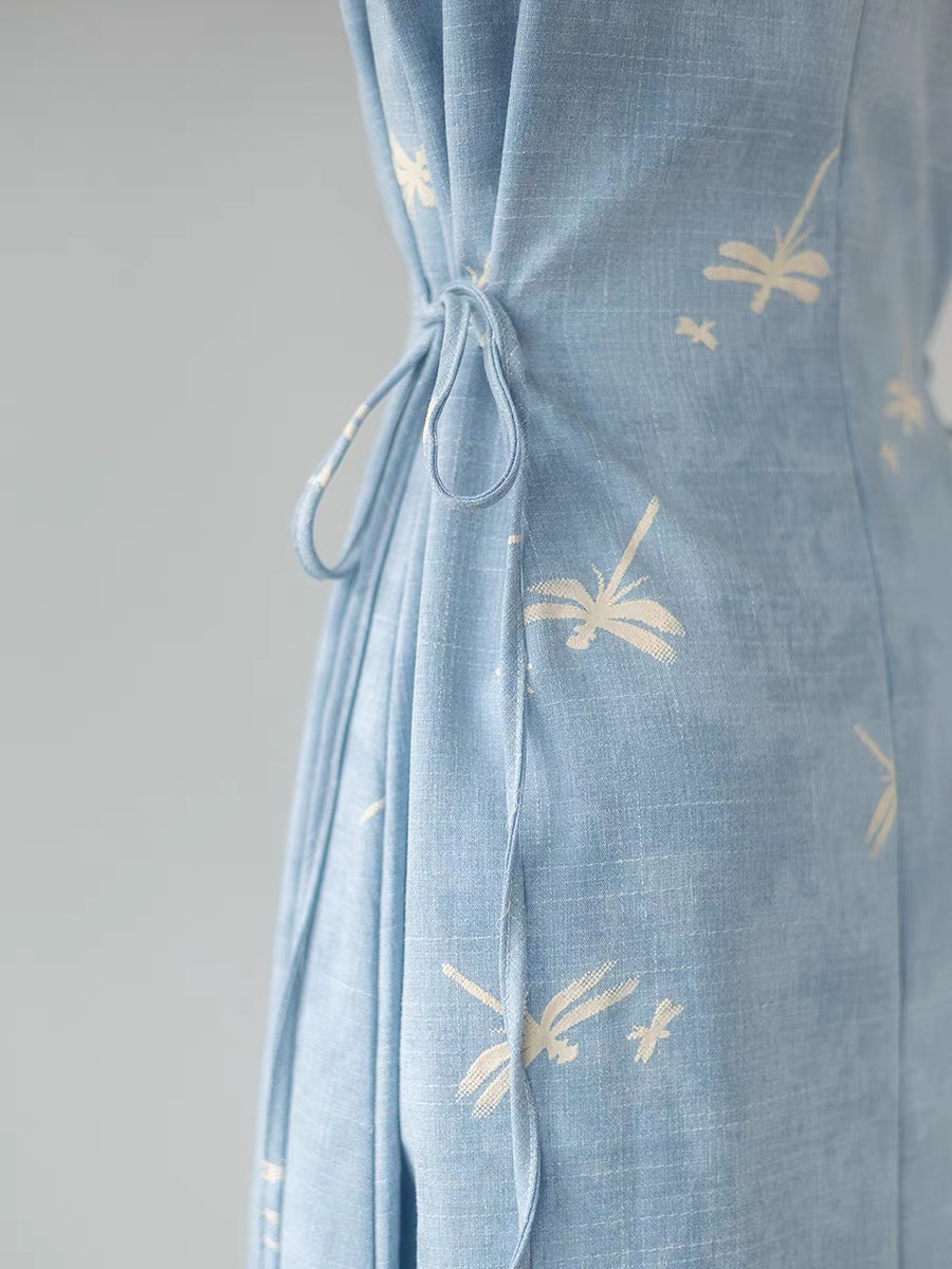 Pan Er Waist Tie Oriental Dress