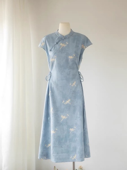 Pan Er Waist Tie Oriental Dress