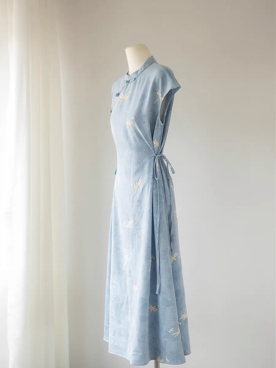 Pan Er Waist Tie Oriental Dress