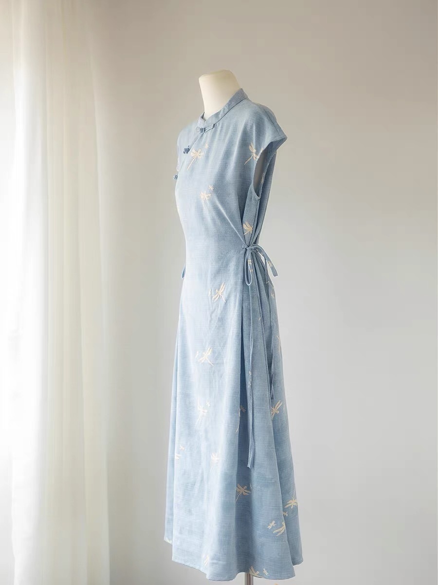 Pan Er Waist Tie Oriental Dress