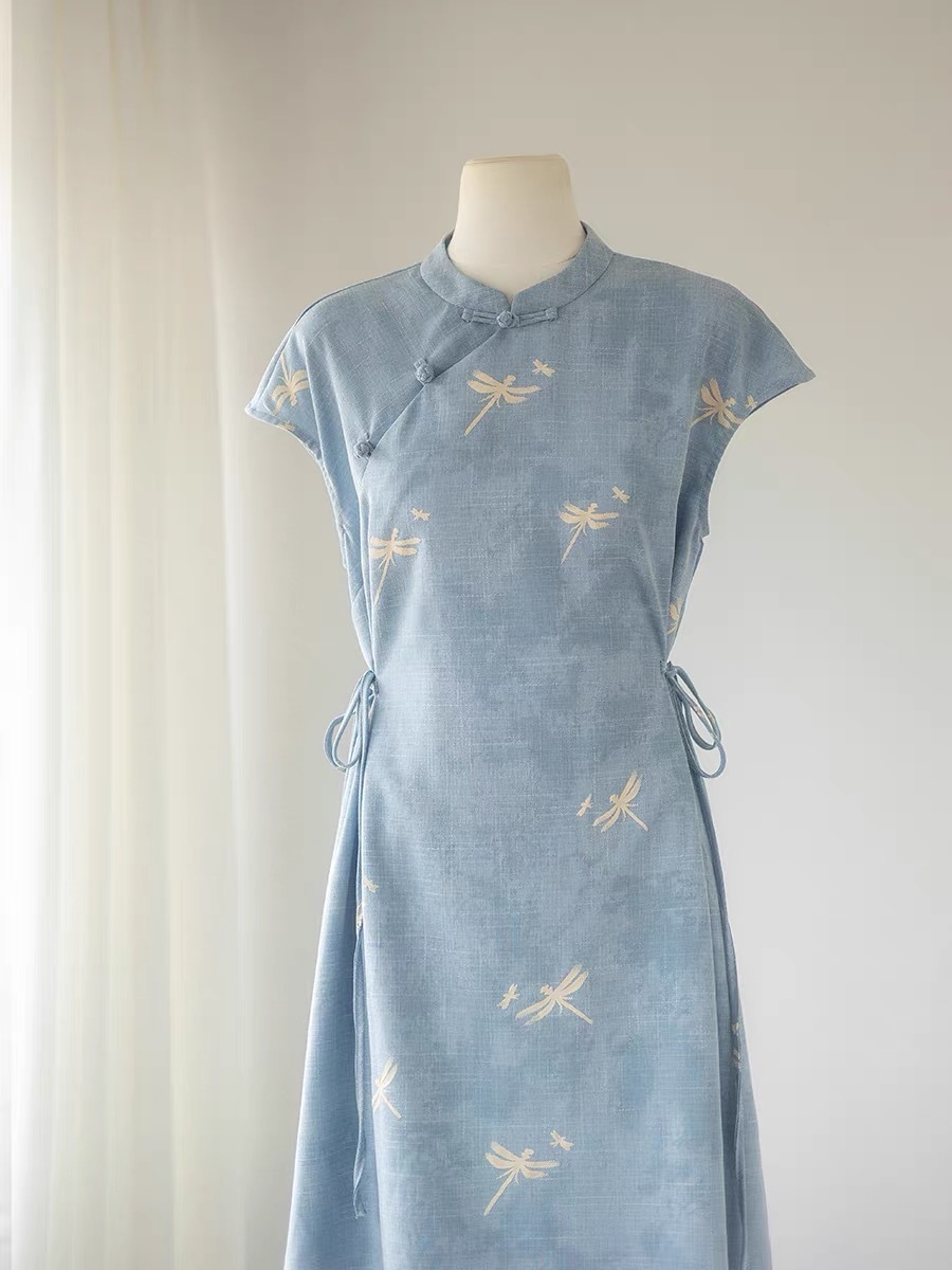 Pan Er Waist Tie Oriental Dress