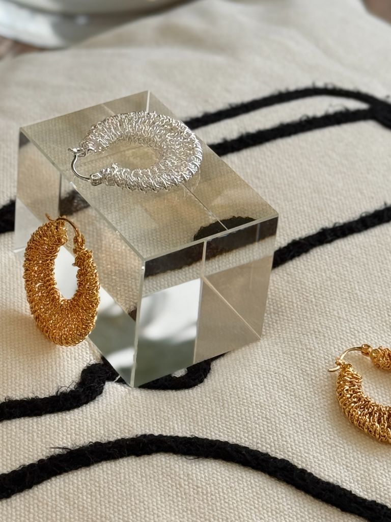 Sa-Rang Crochet Hoop Earrings