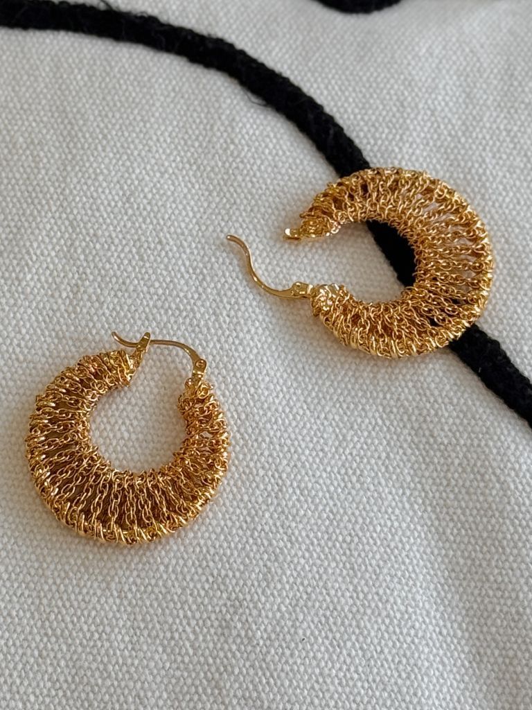 Sa-Rang Crochet Hoop Earrings