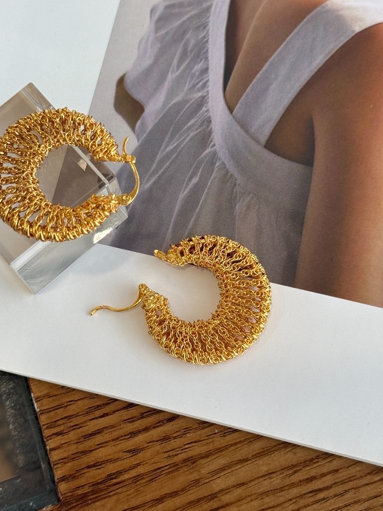 Sa-Rang Crochet Hoop Earrings