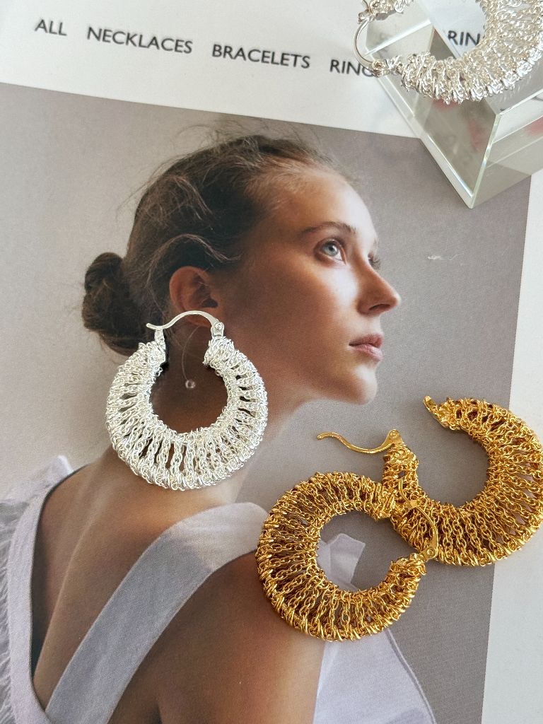Sa-Rang Crochet Hoop Earrings