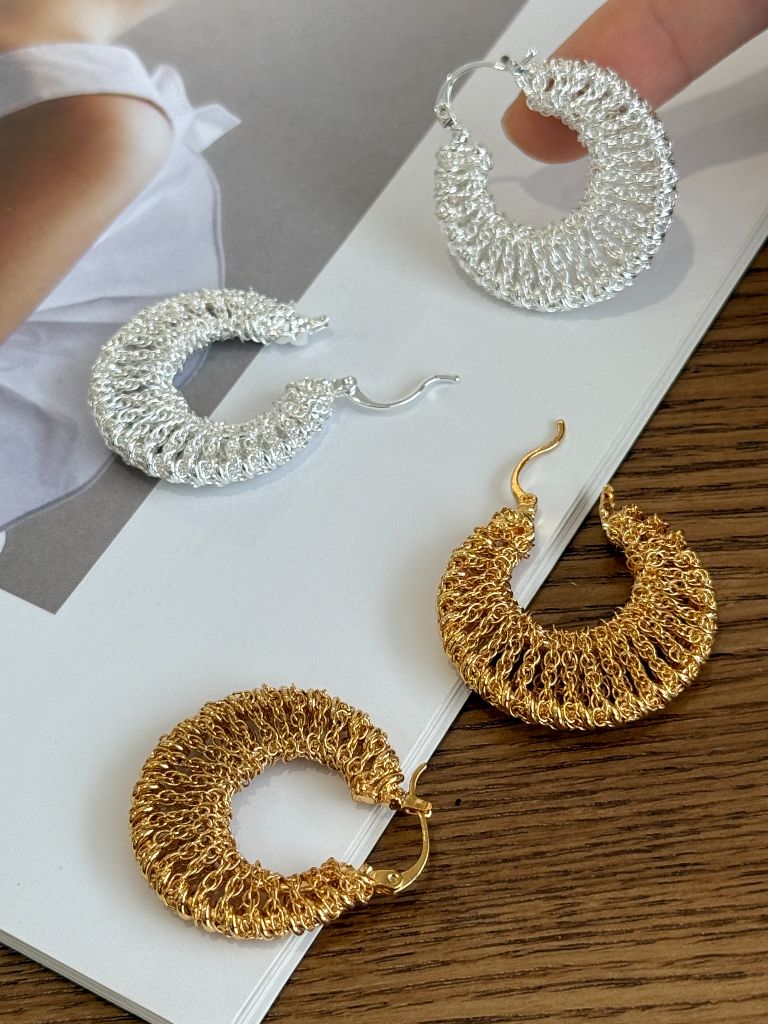 Sa-Rang Crochet Hoop Earrings