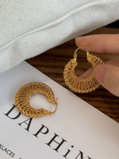 Sa-Rang Crochet Hoop Earrings