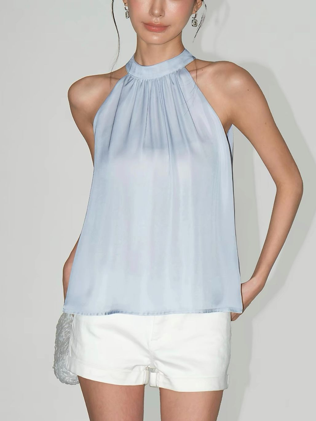 Rosalie Tie Back Halter Neck Flowy Top