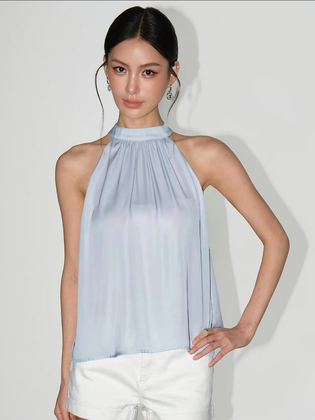 Rosalie Tie Back Halter Neck Flowy Top