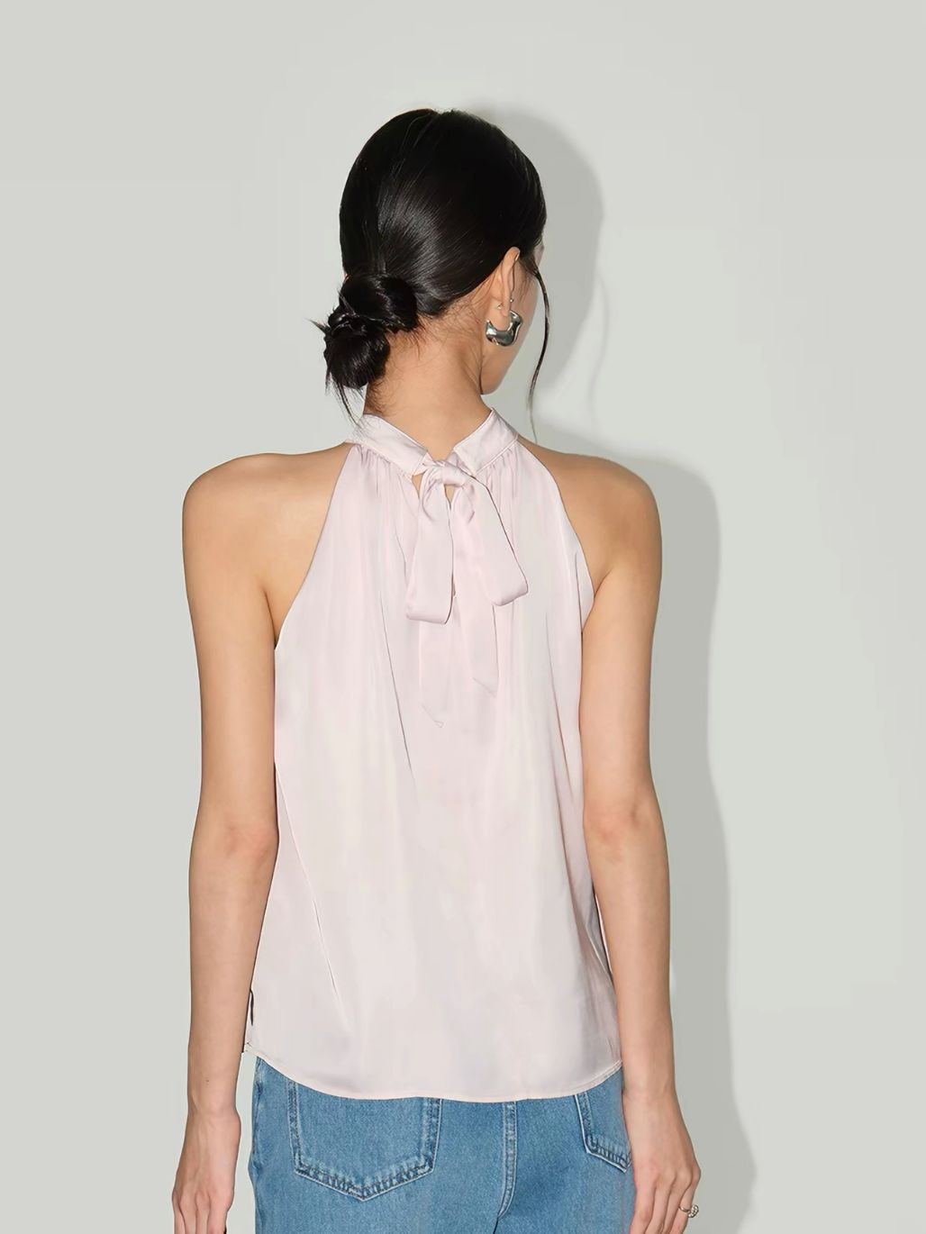Rosalie Tie Back Halter Neck Flowy Top