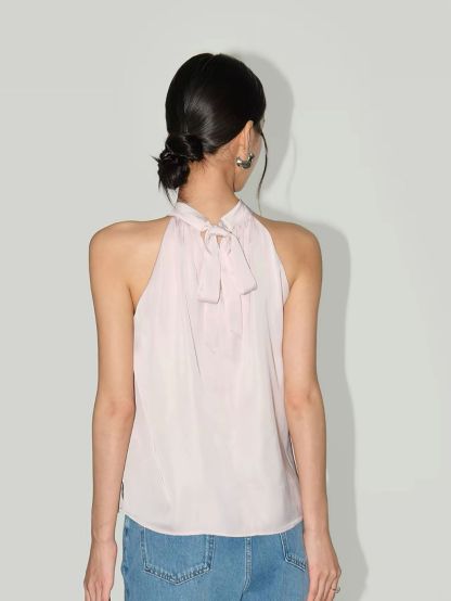 Rosalie Tie Back Halter Neck Flowy Top