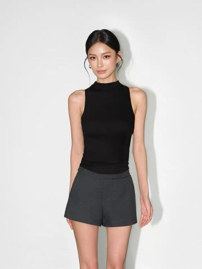 Raelynn High Neck Back Twist Knit Top
