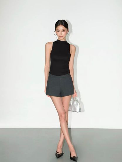 Raelynn High Neck Back Twist Knit Top