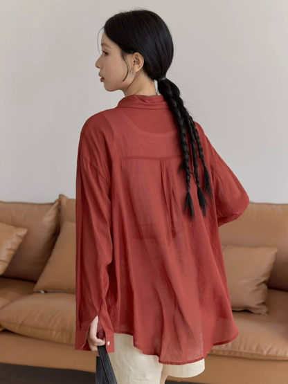 Leo Half Mesh Shirt with Pocket