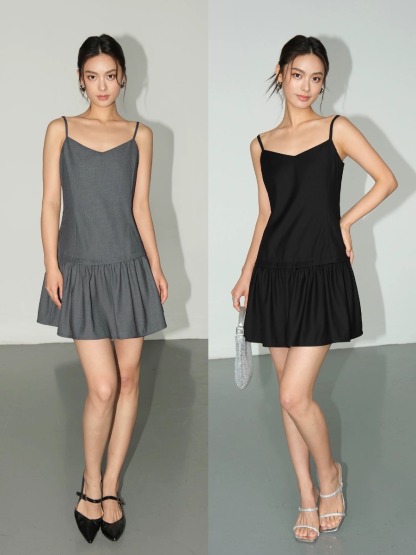 Milana Cami Mini Dress-The Black Bow-