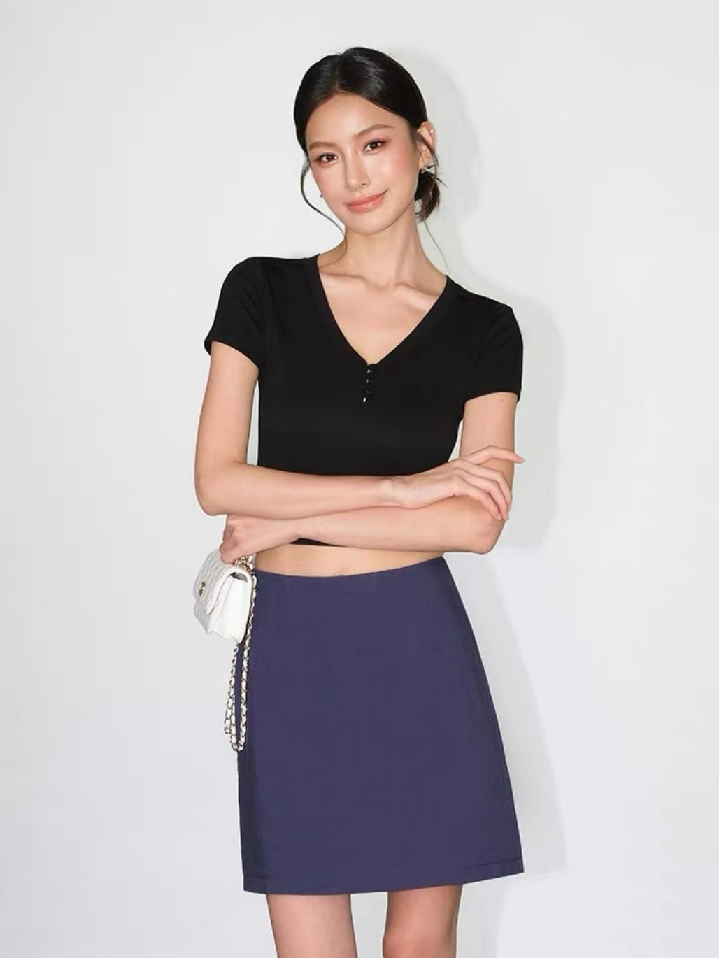 Rubby Buttoned Knit Top