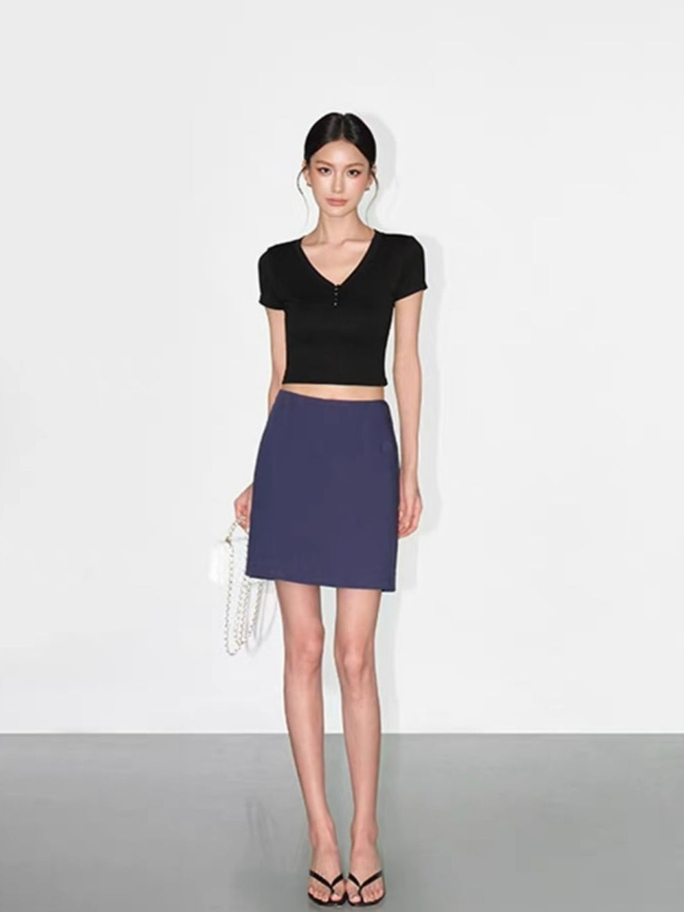 Rubby Buttoned Knit Top