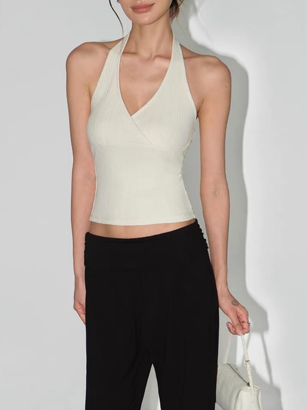 Reign Halter Neck Knit Top