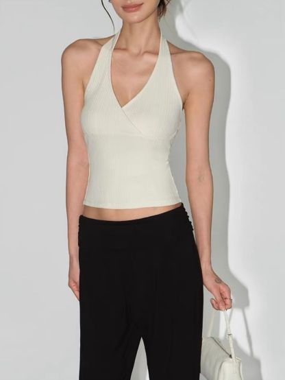 Reign Halter Neck Knit Top