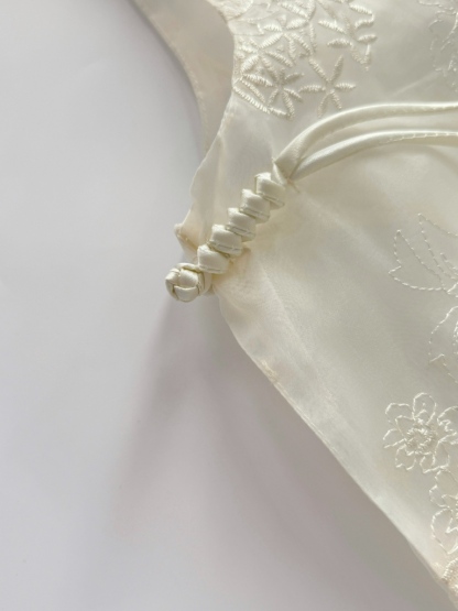 Hai Ren Oriental Embroidered Organza Vest Top (TP111)