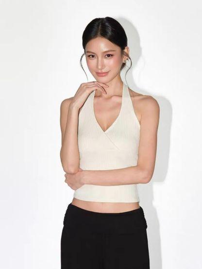 Reign Halter Neck Knit Top
