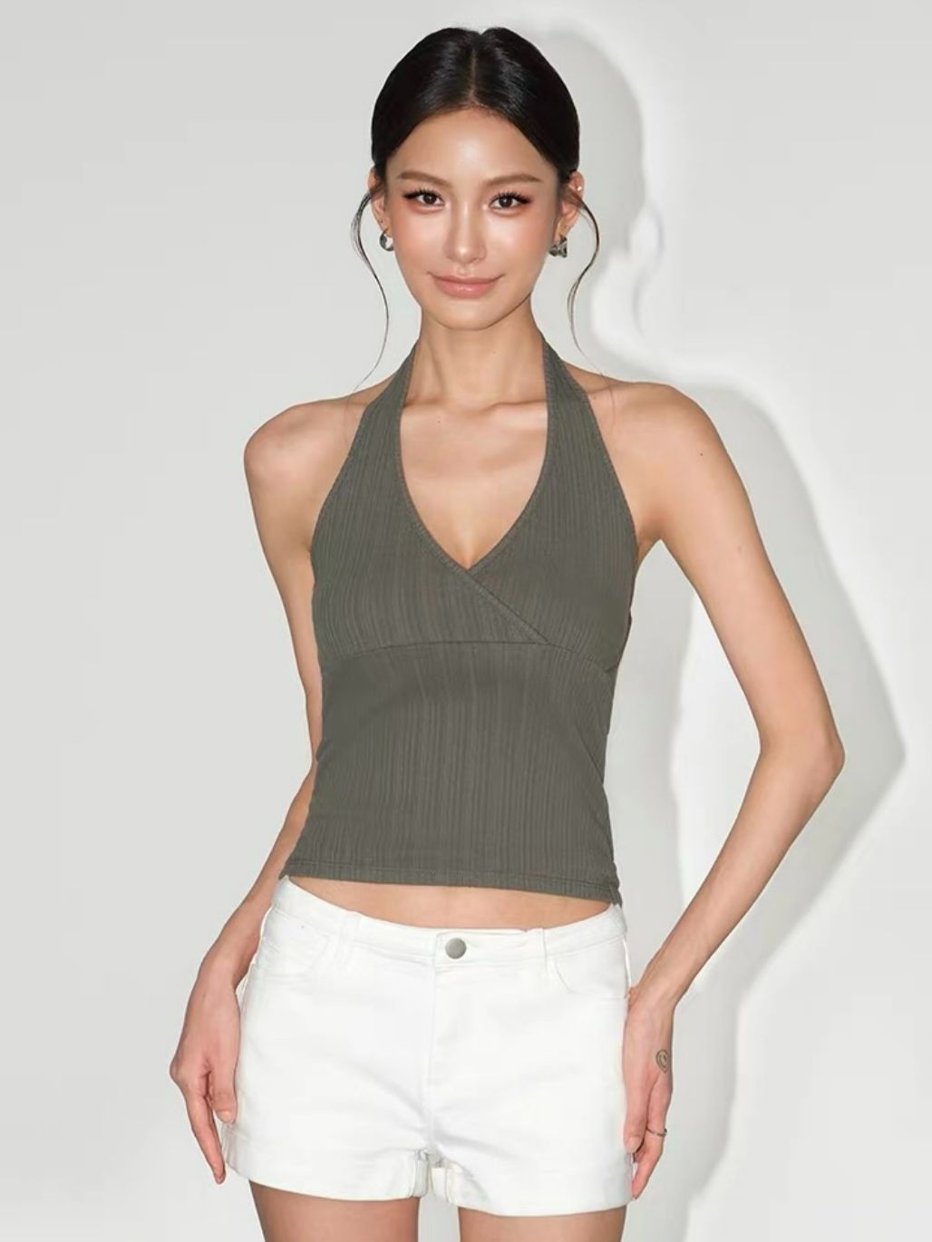 Reign Halter Neck Knit Top