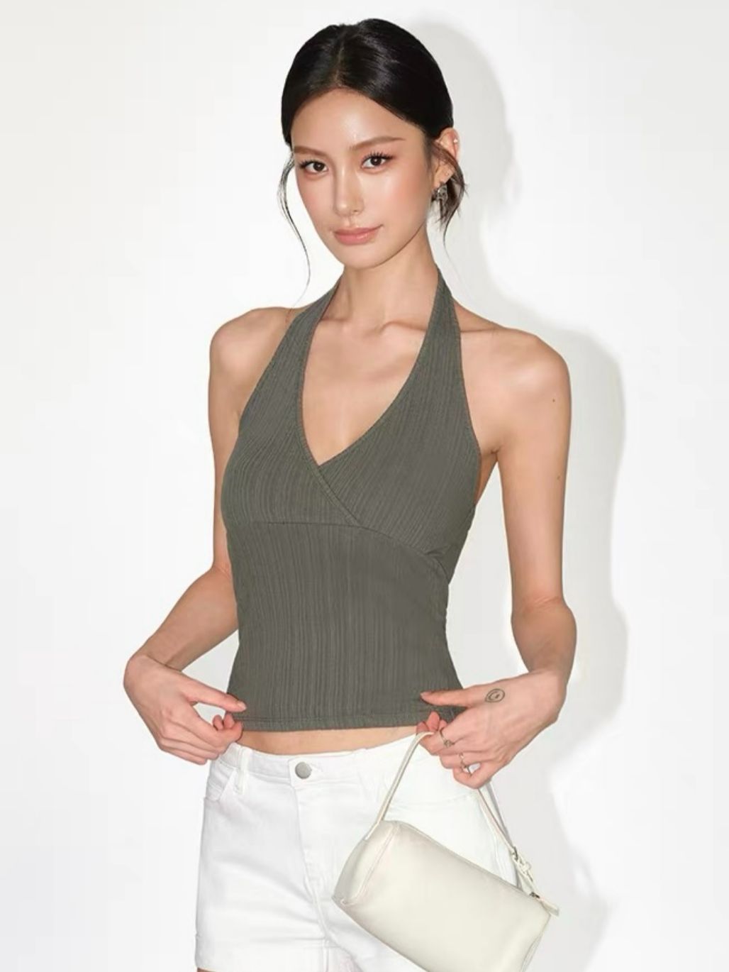 Reign Halter Neck Knit Top