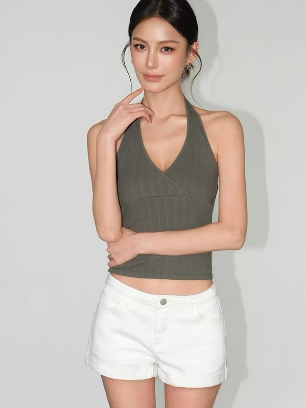 Reign Halter Neck Knit Top