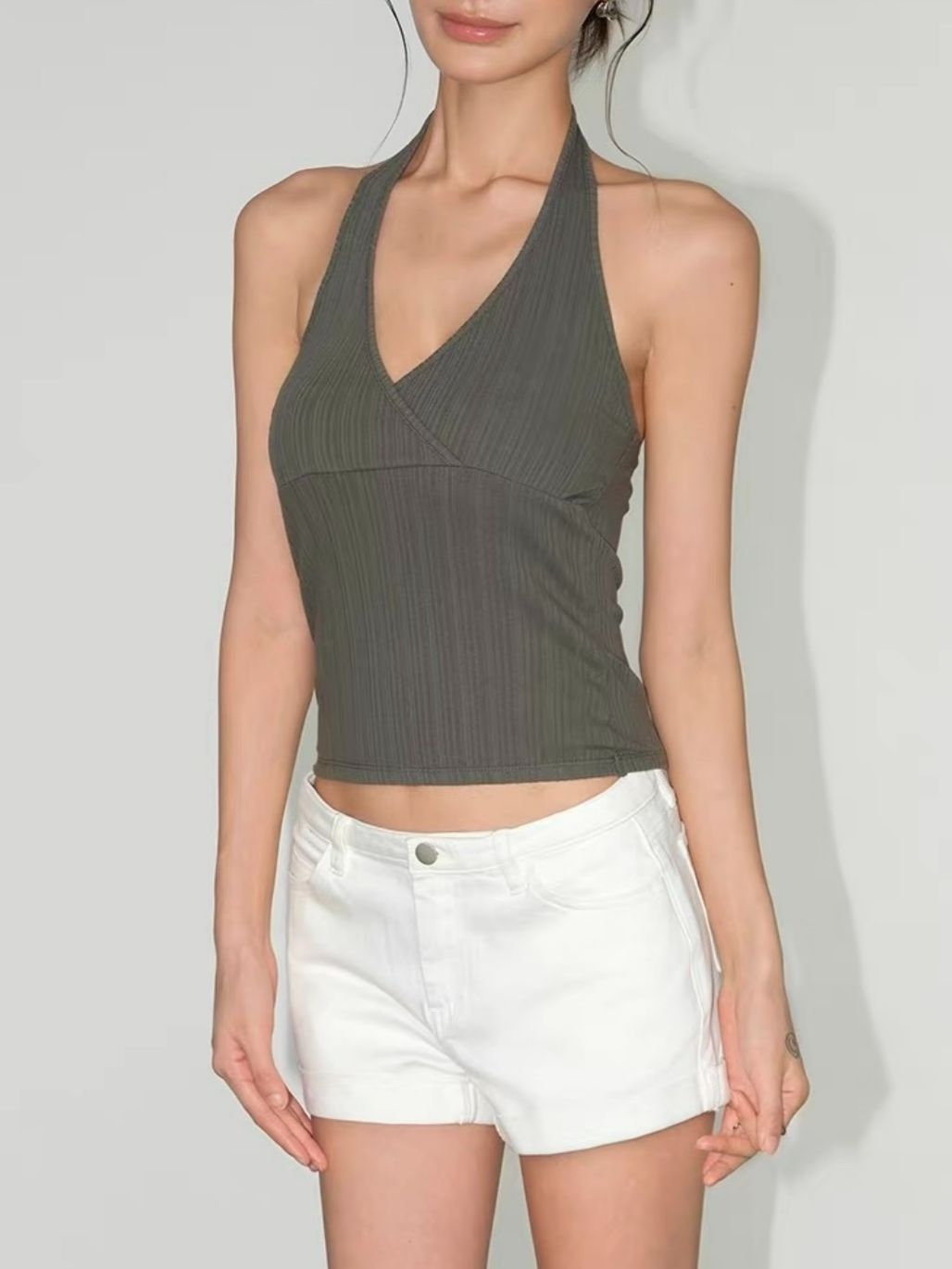 Reign Halter Neck Knit Top
