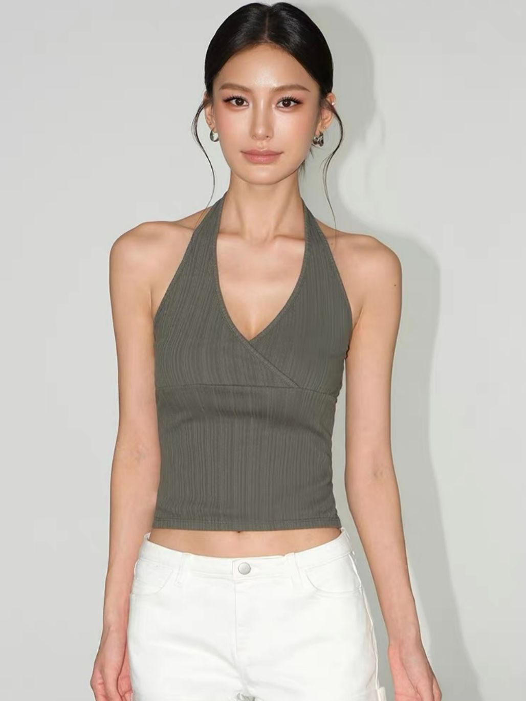 Reign Halter Neck Knit Top