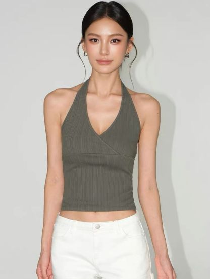 Reign Halter Neck Knit Top