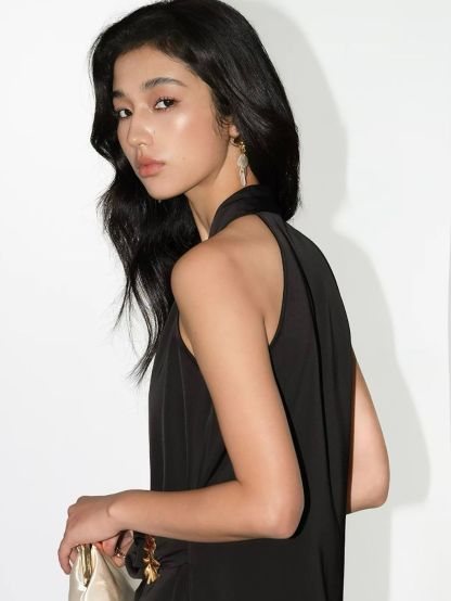 Regina Silky Drape Top with Metal Buckle Detail & Graceful Pants (Sold seperately)