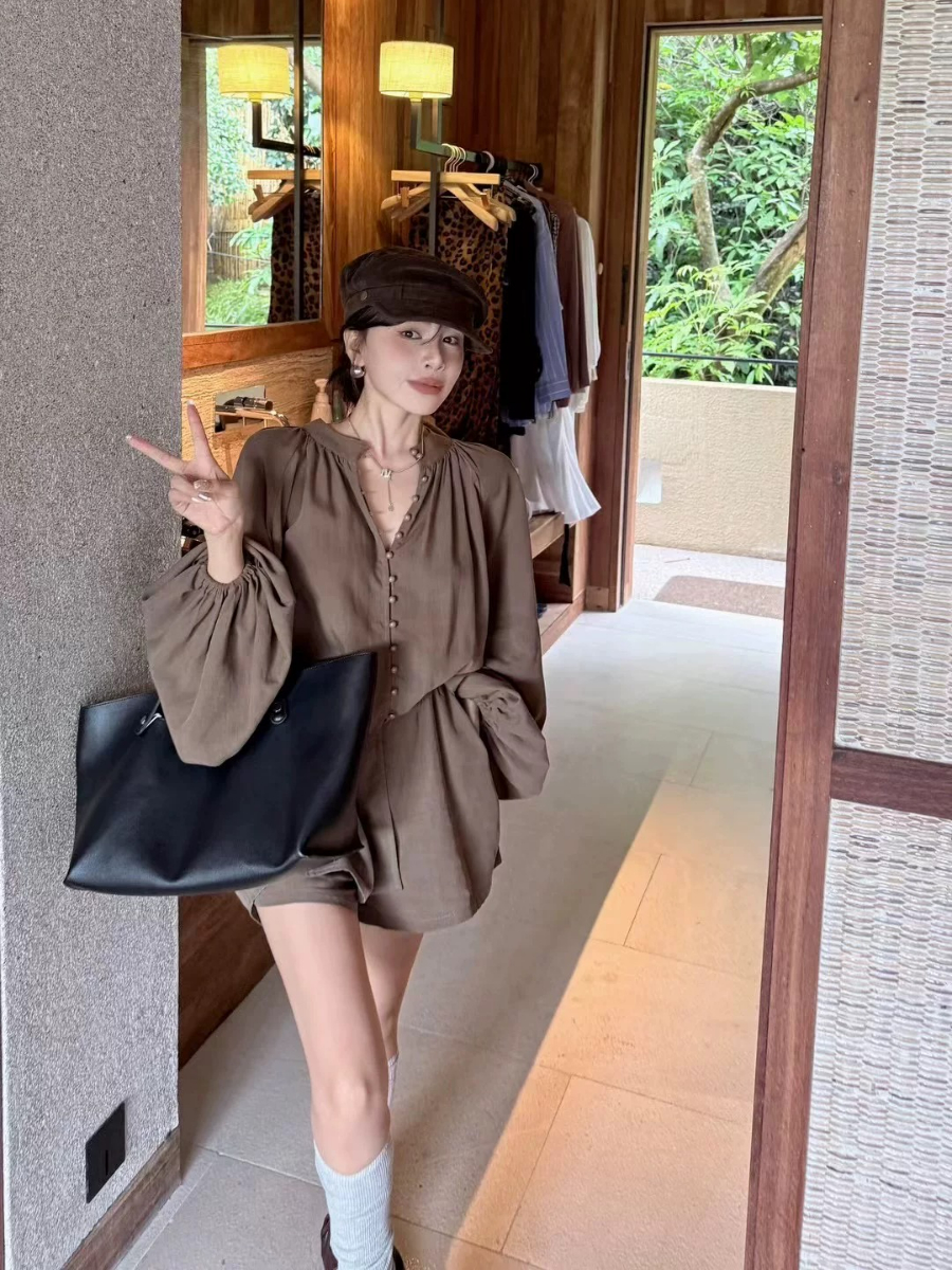 Louie Long Sleeve Top & Shorts Holiday Set