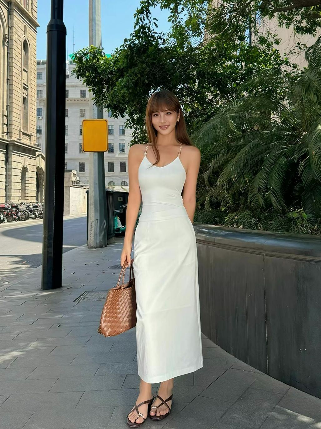 Raven Pleated Tube Top & Midi Skirt (Sold seperately）