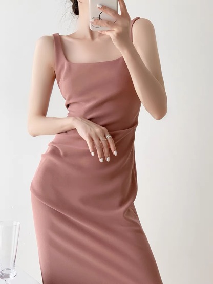 Grady Square Neck Pencil Dress-The Black Bow-