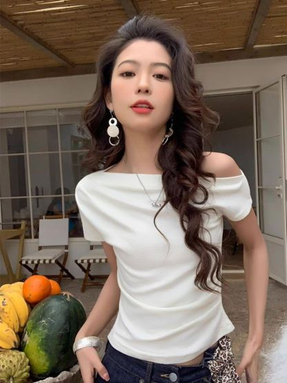 Leen One Shoulder Knit Top