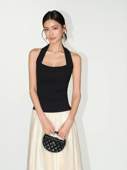 Rosemary Fitted Halter Neck Top