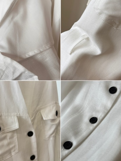 Yente V-Collar Button Down Dress